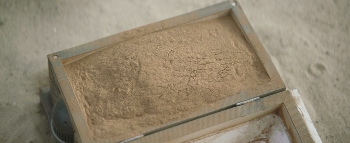 a large shipping container full of spice in the book of boba fett