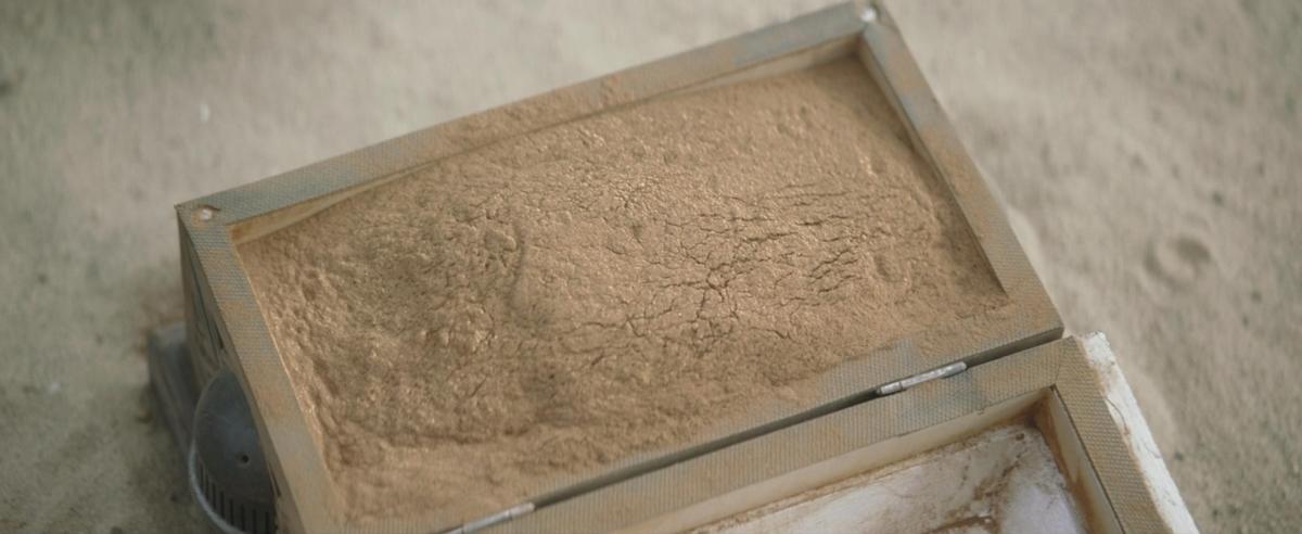 a large shipping container full of spice in the book of boba fett