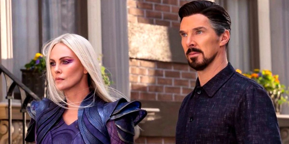 Clea and Doctor Strange walk down the streets of NYC
