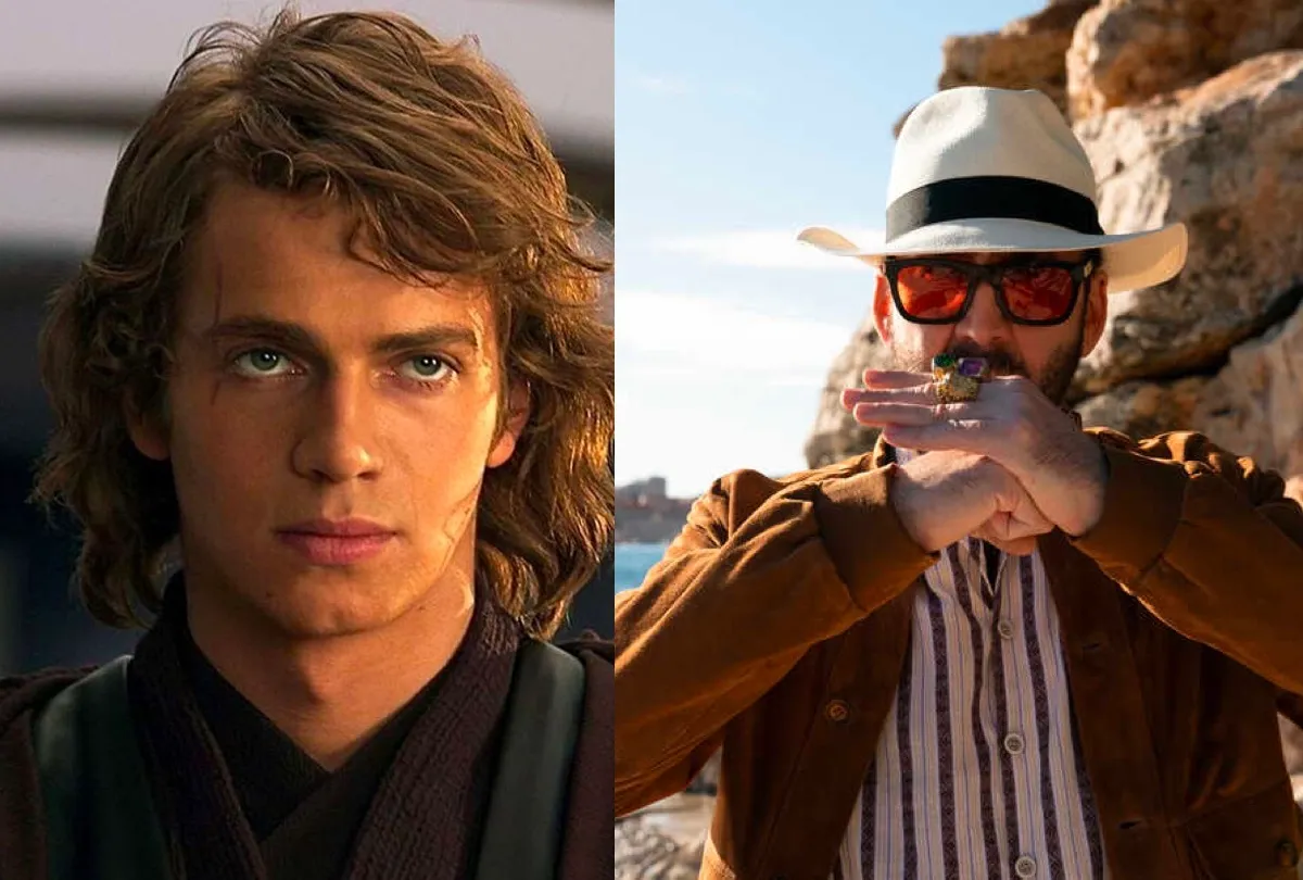 Hayden Christensen as Anakin Skywalker and Nic Cage as Nick Cage