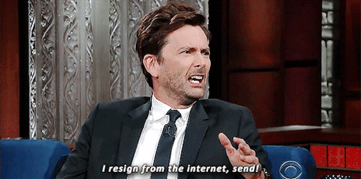 David Tennant resigns from the internet.