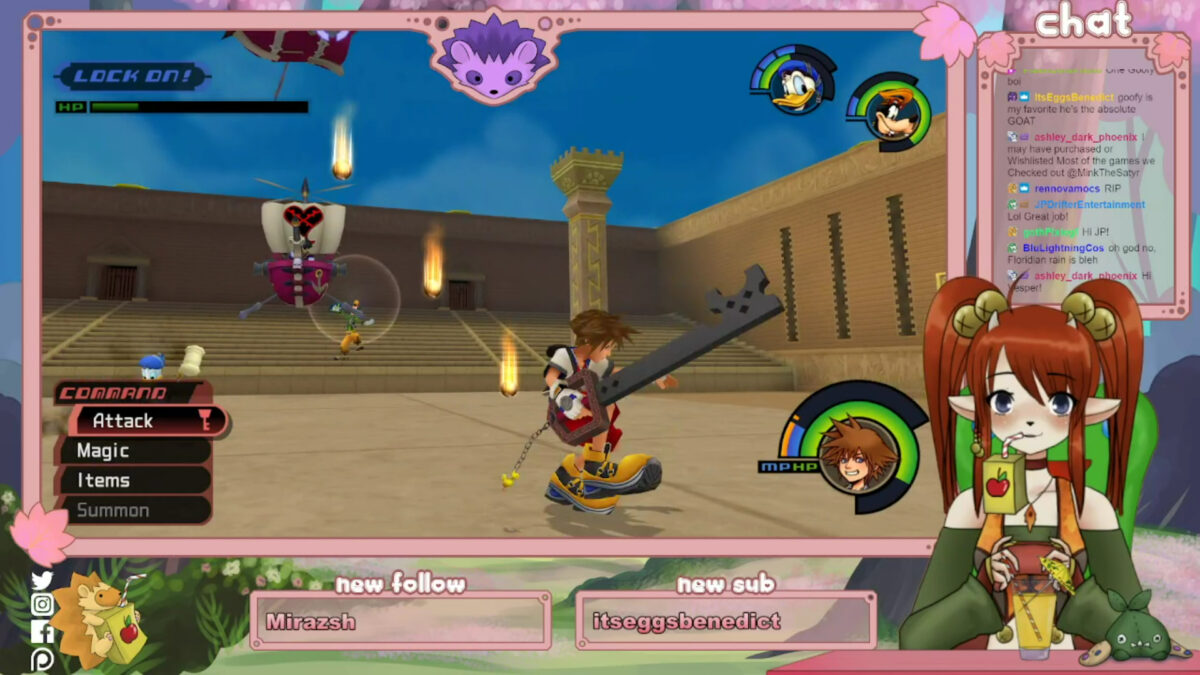 Mink the Satyr plays Kingdom Hearts on Twitch.