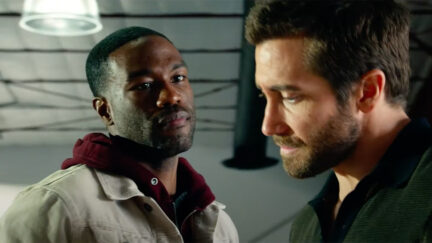 Yahya Abdul-Mateen II and Jake Gyllenhaal in Ambulance