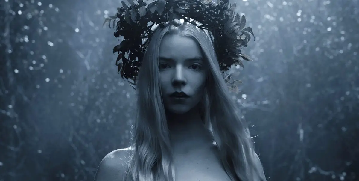 Anya Taylor-Joy's Olga wears a fertility wreath in a dream sequence in 'The Northman'