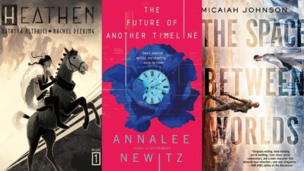 Thee Sapphic sci-fi and fantasy books and graphic novels. Image: Vault, Tor, and Del Rey.