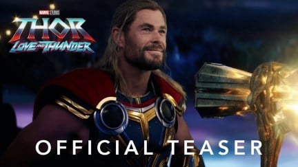Thor in the official image for the first Thor: Love and Thunder teaser trailer.