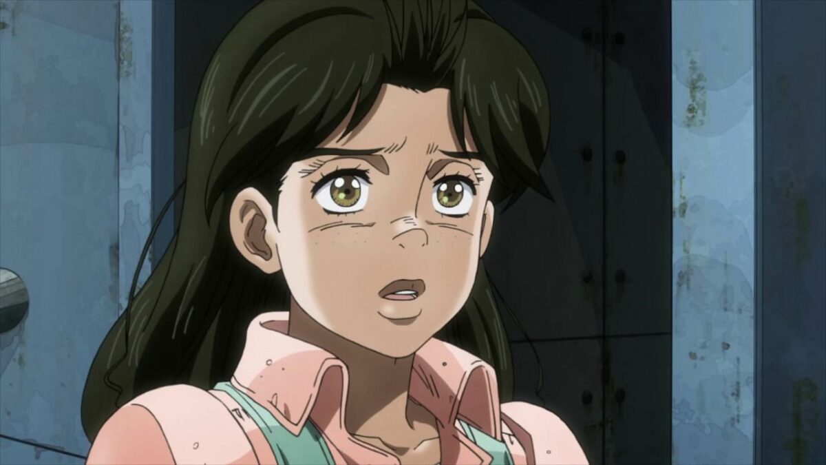 Anne from part 3:Stardust Crusaders staring at something