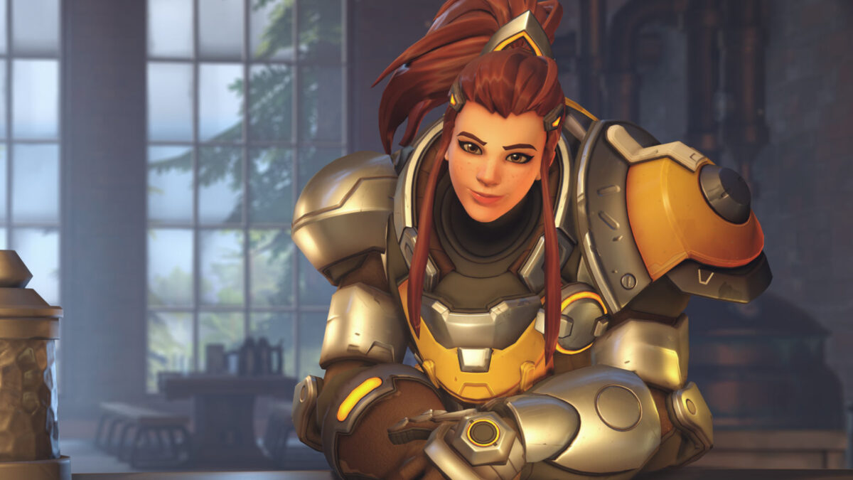 Brigitte leans on a bar in Eichenwalde.