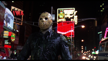 Jason Voorhees takes a stroll through Times Square