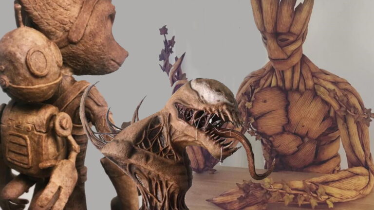 Gingerbread Ratchet & Clank, Venom, and Groot