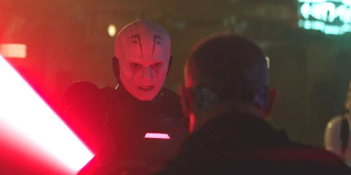 The Grand Inquisitor with his spinning double bladed lightsaber