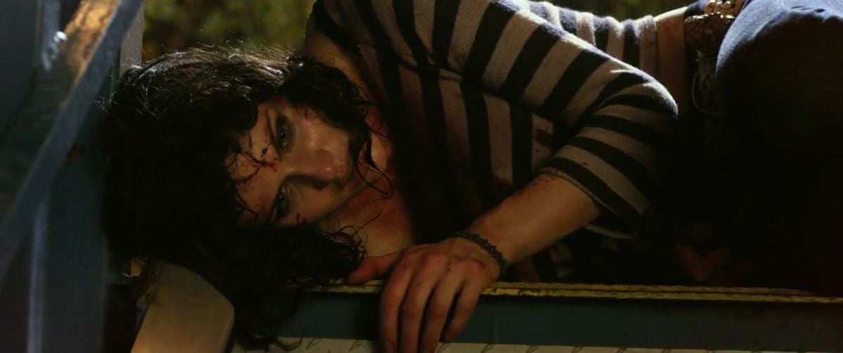 Heather being exhausted in Texas Chainsaw 3D