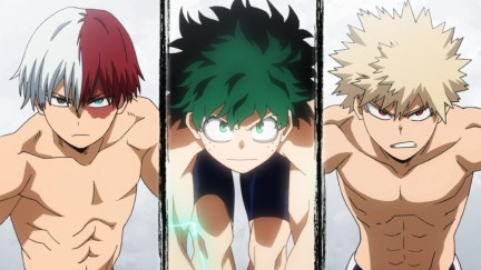 My Hero Academia Todoroki, Deku, and Bakugo