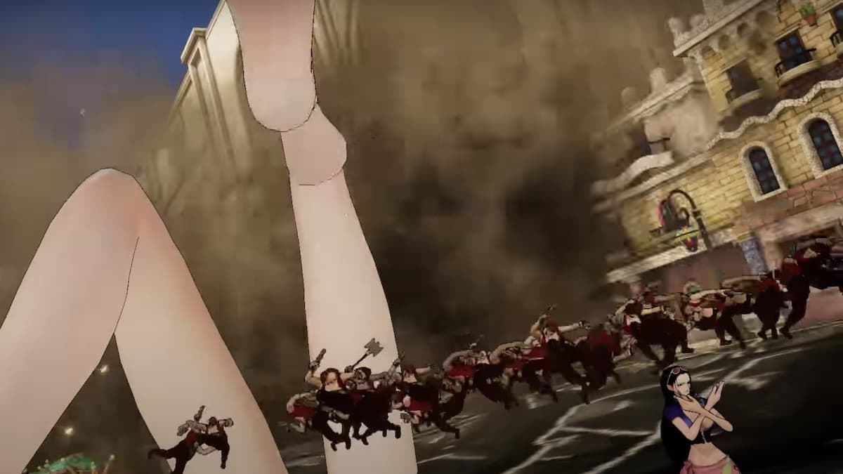 Robin stopping the crap out of a bunch of grunts in Pirate Warriors 4