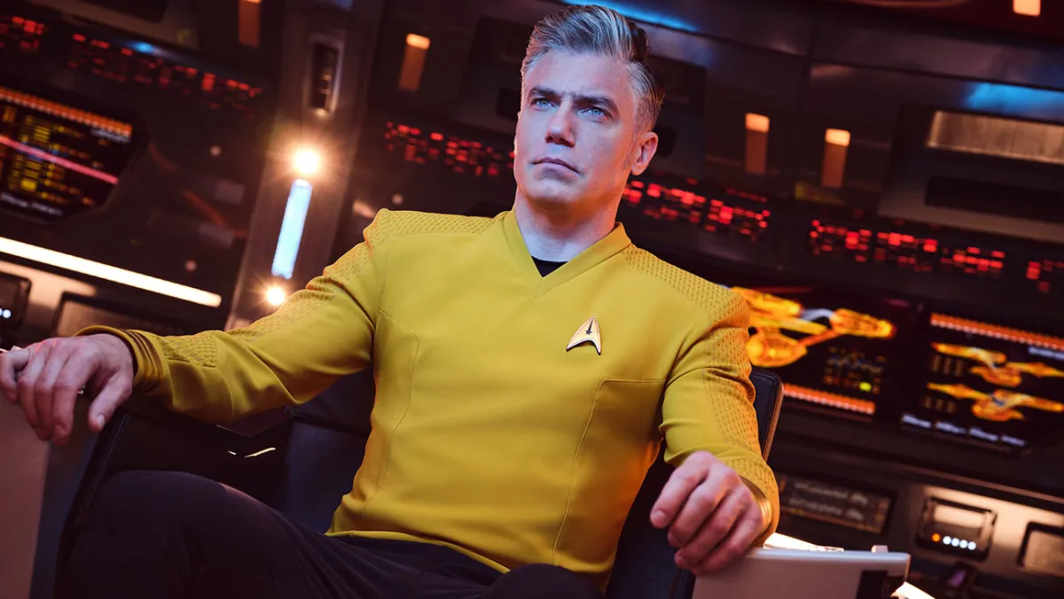 Christopher Pike in his captain's chair