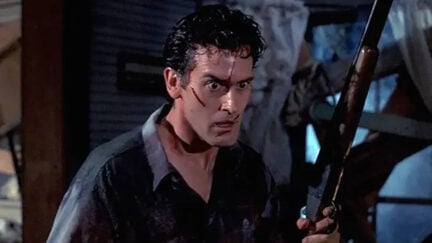 Bruce Campbell looking hot as Ash in Evil Dead II