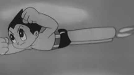 Image from the theme song of the 1963 Tetsuwan Atom series, aka Astro Boy