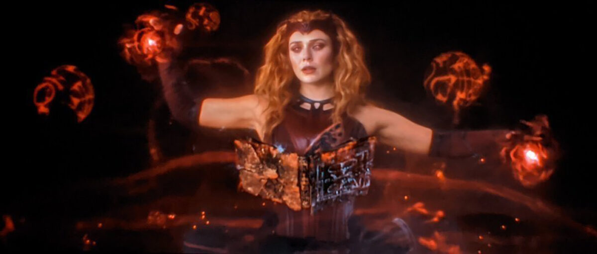 Wanda with the Darkhold in WandaVision
