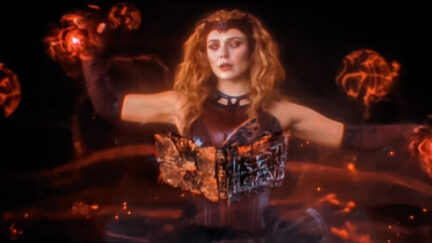 Wanda with the Darkhold in WandaVision