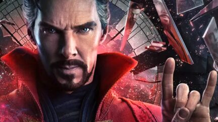 promotional poster showing doctor strange in the multiverse of madness