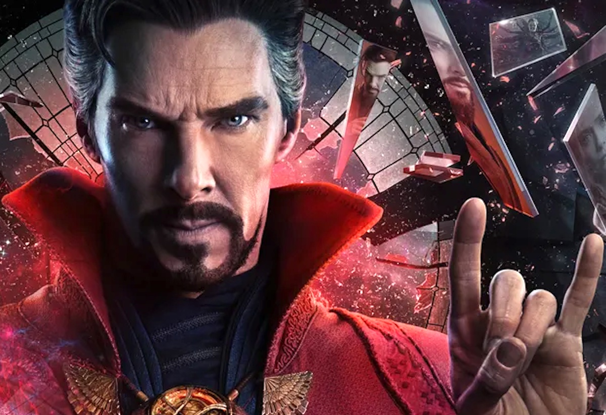 promotional poster showing doctor strange in the multiverse of madness