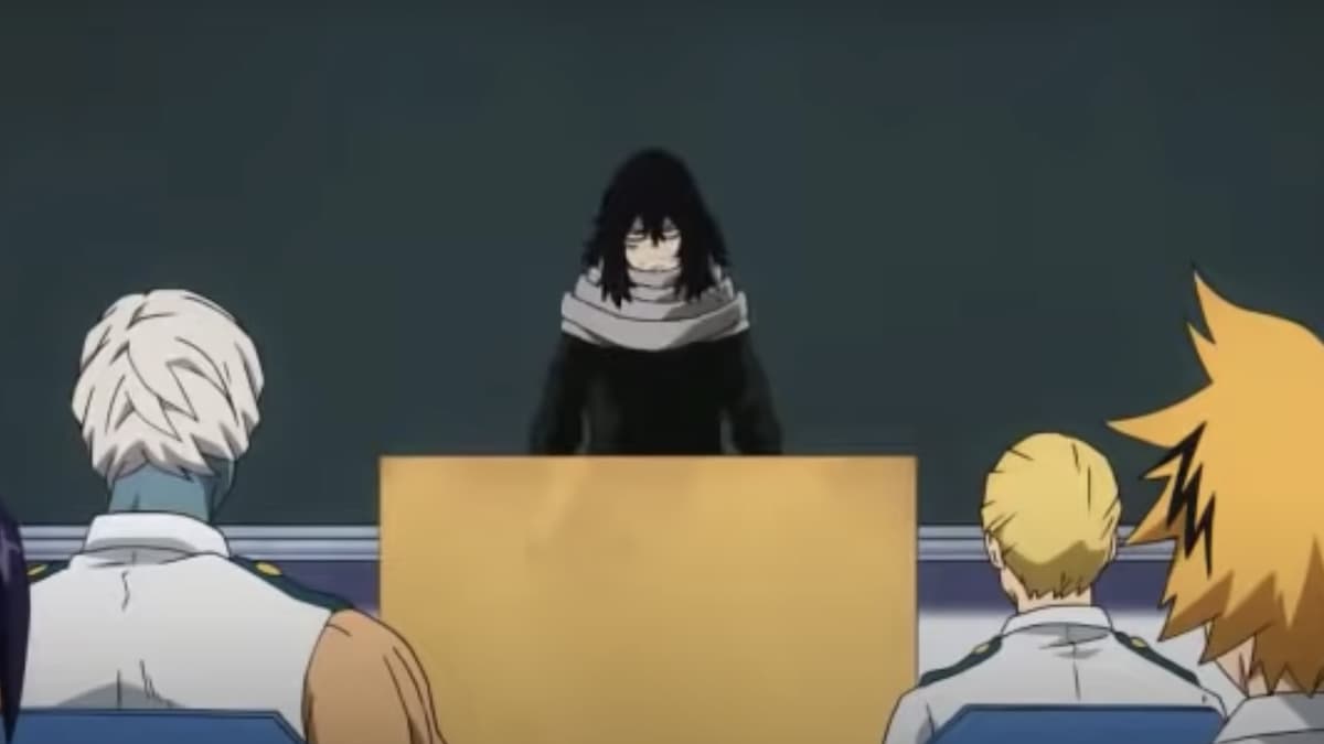 Eraserhead in front of his class