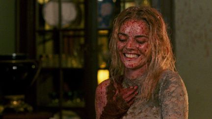 Grace laughing while covered in blood in Ready or Not