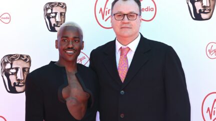 Virgin Media British Academy Television Awards 2022 - Special Access Arrivals LONDON, ENGLAND - MAY 08: Ncuti Gatwa and Russell T Davies attend the Virgin Media British Academy Television Awards at The Royal Festival Hall on May 08, 2022 in London, England. (Photo by Dave J Hogan/Getty Images)