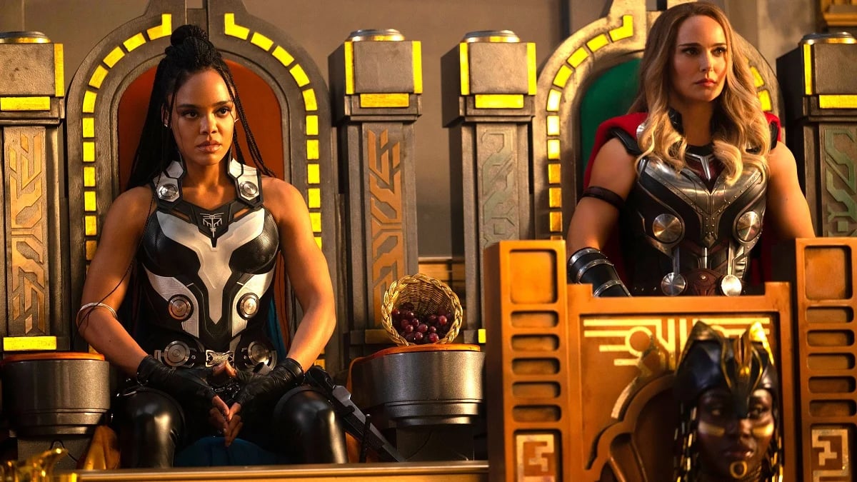 Jane and Valkyrie in Thor: Love and Thunder
