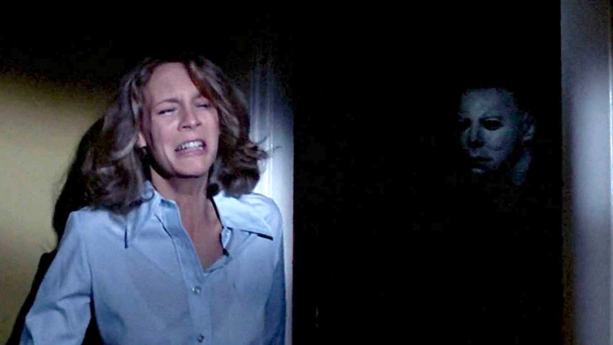 Laurie not realizing Michael is in the shadows in Halloween