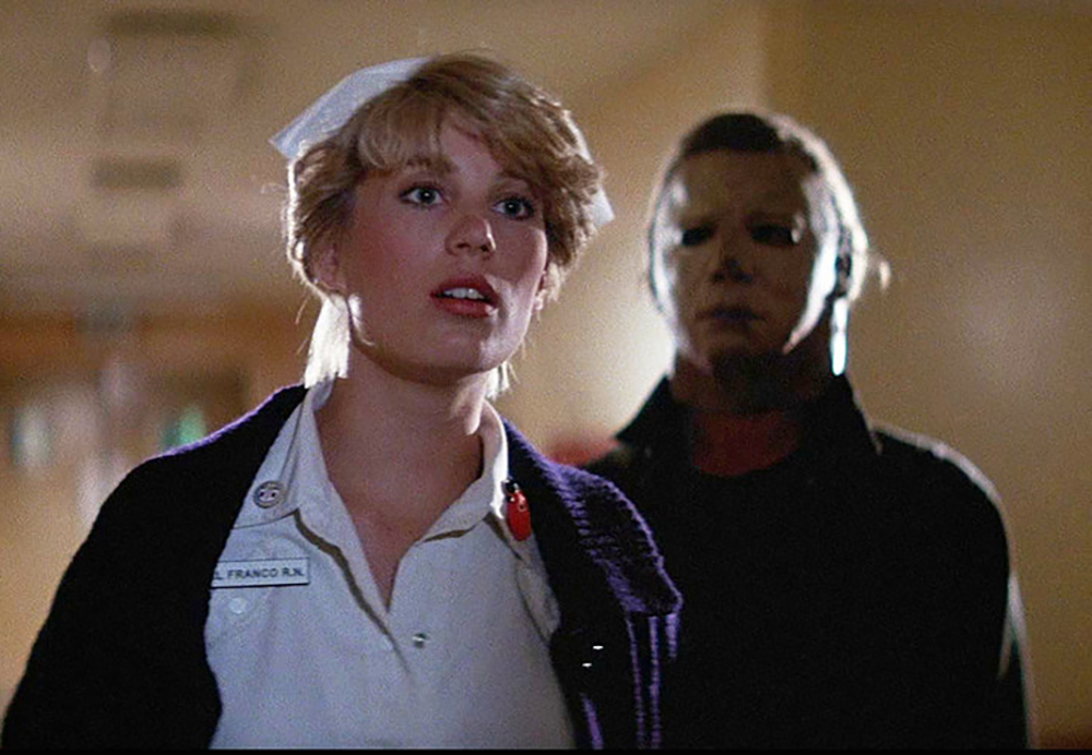 Michael getting ready to kill the nurse in Halloween II