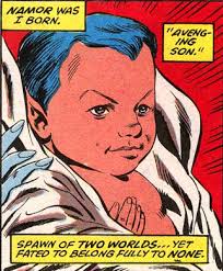 Baby Namor, aka Sub-Mariner, in a Marvel Comics panel