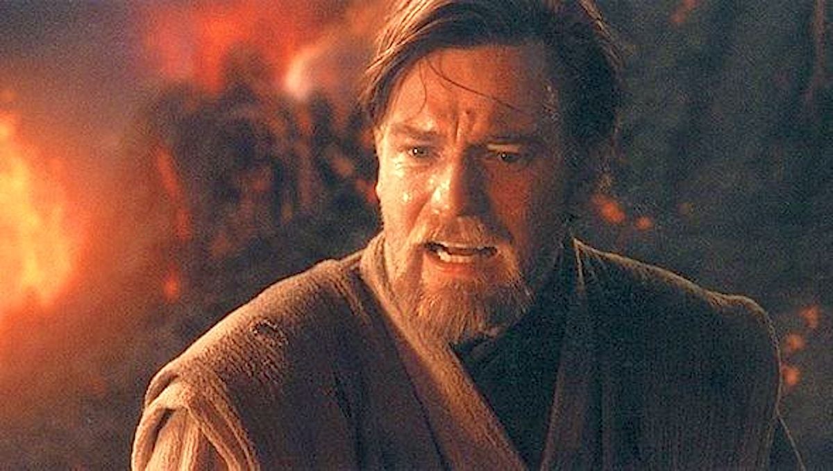 Obi-Wan Kenobi yells at Anakin Skywalker on Mustafar in Revenge of the Sith