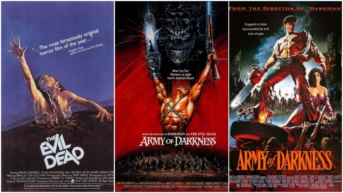 The Evil Dead and Army of Darkness posters