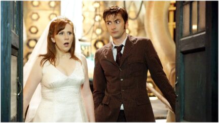 Catherine Tate and David Tennant in 'Doctor Who'.