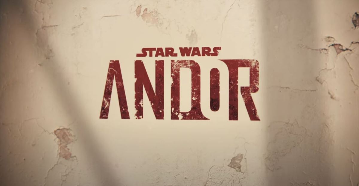 'Star Wars: Andor' show name on a wall. Image: Disney Plus, Lucasfilms.