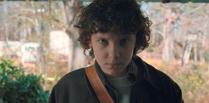 eleven with a bloody nose in stranger things 2