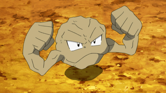 Geodude in Pokémon anime. (The Pokémon Company)