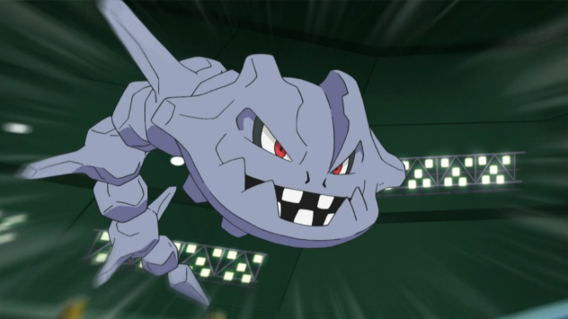 Steelix in Pokémon anime. (The Pokémon Company)