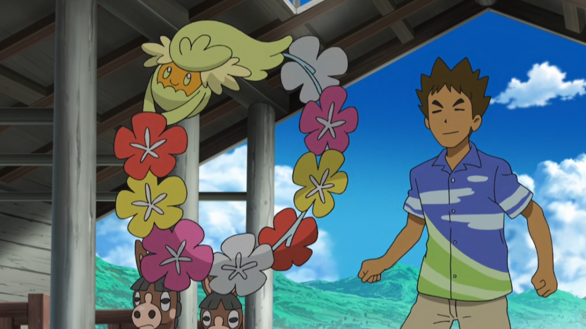 Comfey in Pokémon anime. (The Pokémon Company)