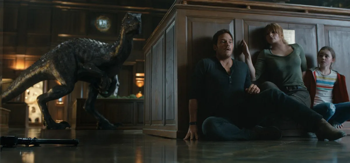 Chris Pratt as Owen Grady and Bryce Dallas Howard as Claire Dearing in Jurassic World Dominion