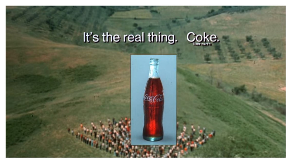 "I'd like to buy the world a coke" commercial