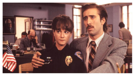 Holly Hunter and Nicolas Cage in 'Raising Arizona'.