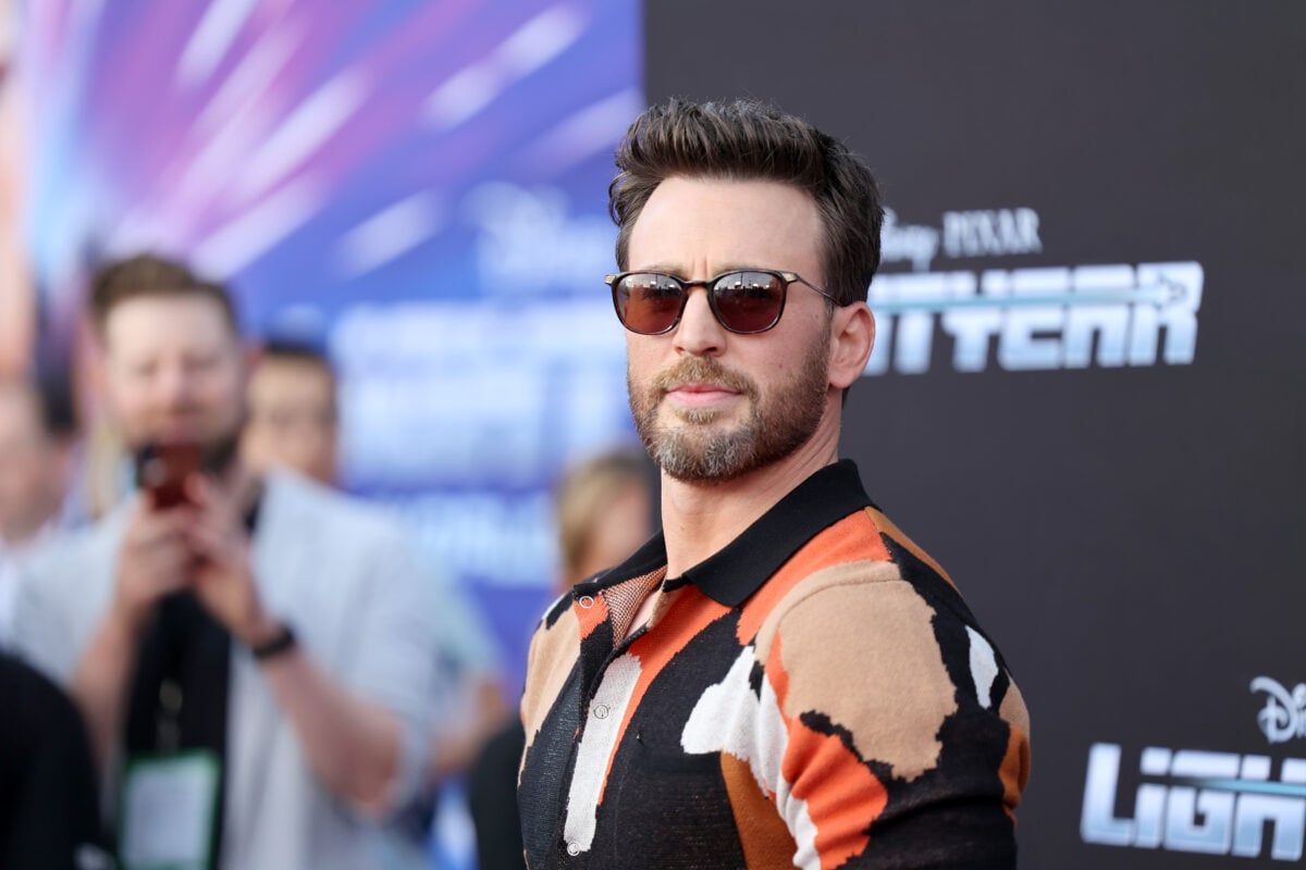 Chris Evans at the premiere for Lightyear