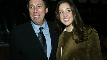 Executive Producer Ivan Reitman and his daughter Catherine pose at the post-premiere party for 