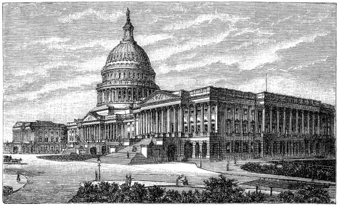 United States Capitol in Washington DC. Image: Nastasic.