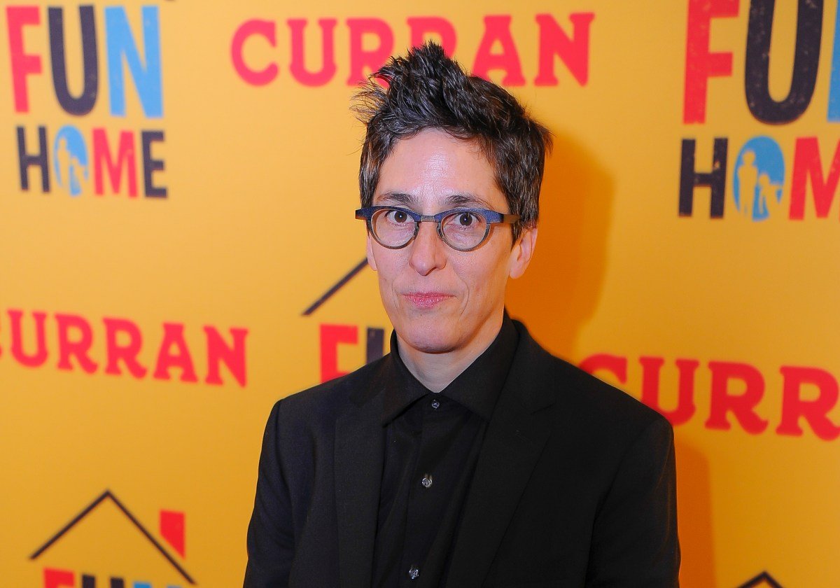 Alison Bechdel at the Fun Home musical premiere