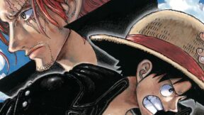 Luffy and Shanks in the official poster for One Piece Film: Red