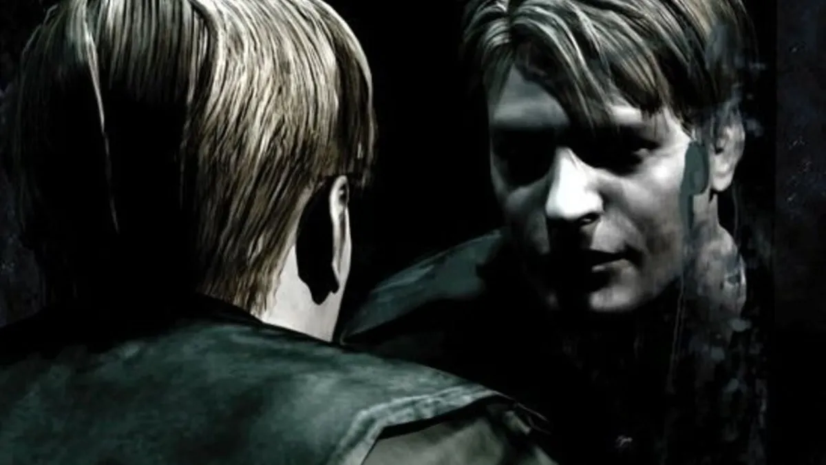 The iconic shot of James Sunderland looking at himself in the intro to Silent Hill 2