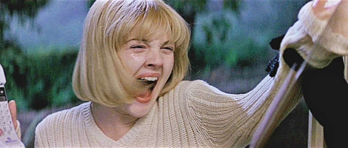 Casey Becker being grabbed in Scream